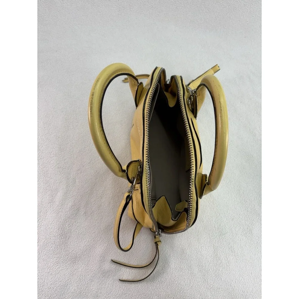 Coach Bleecker Mini Preston Satchel Leather Buttery Yellow
